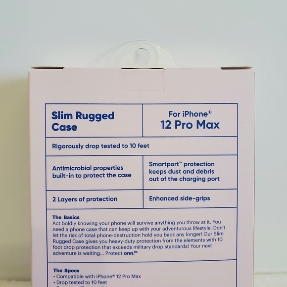 NWT Onn. Slim Rugged IPhone 12 Pro Max Clear Case - Picture 10 of 11